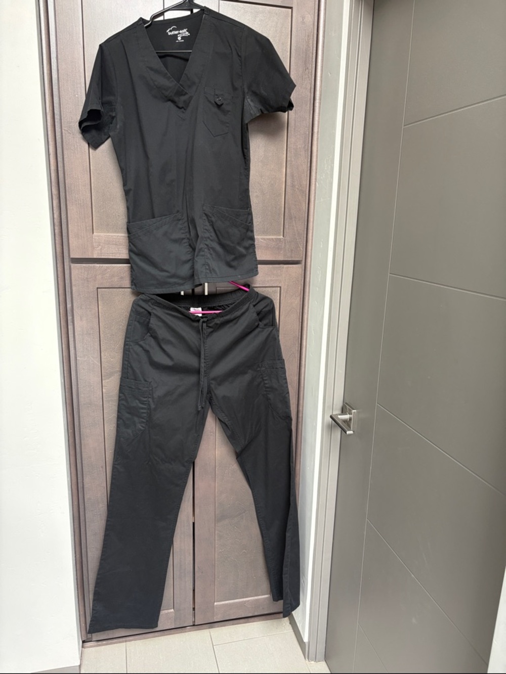 Butter Women's Black Straight Leg Scrub Pants